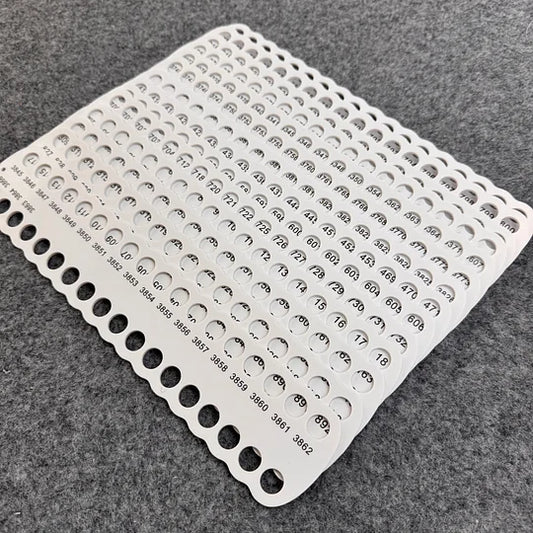 14-Piece Double-Sided Thread Organizer with 482 DMC Color Codes | Premium Embroidery Floss Holder with Pre-Labeled Color Numbers (Acrylic Material)