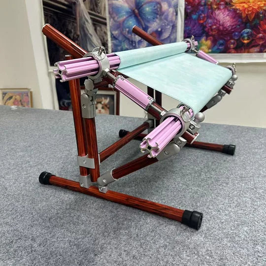 【Third Generation】Bed Embroidery Frame Stand for Cross Stitch, Adjustable 25-60cm (9.84-23.62 inches) Height, 70-50cm(27.56-19.69 inches) Base, Aluminum Alloy, Tiltable & Width Adjustable, Bed & Table Use, Strong Load Capacity