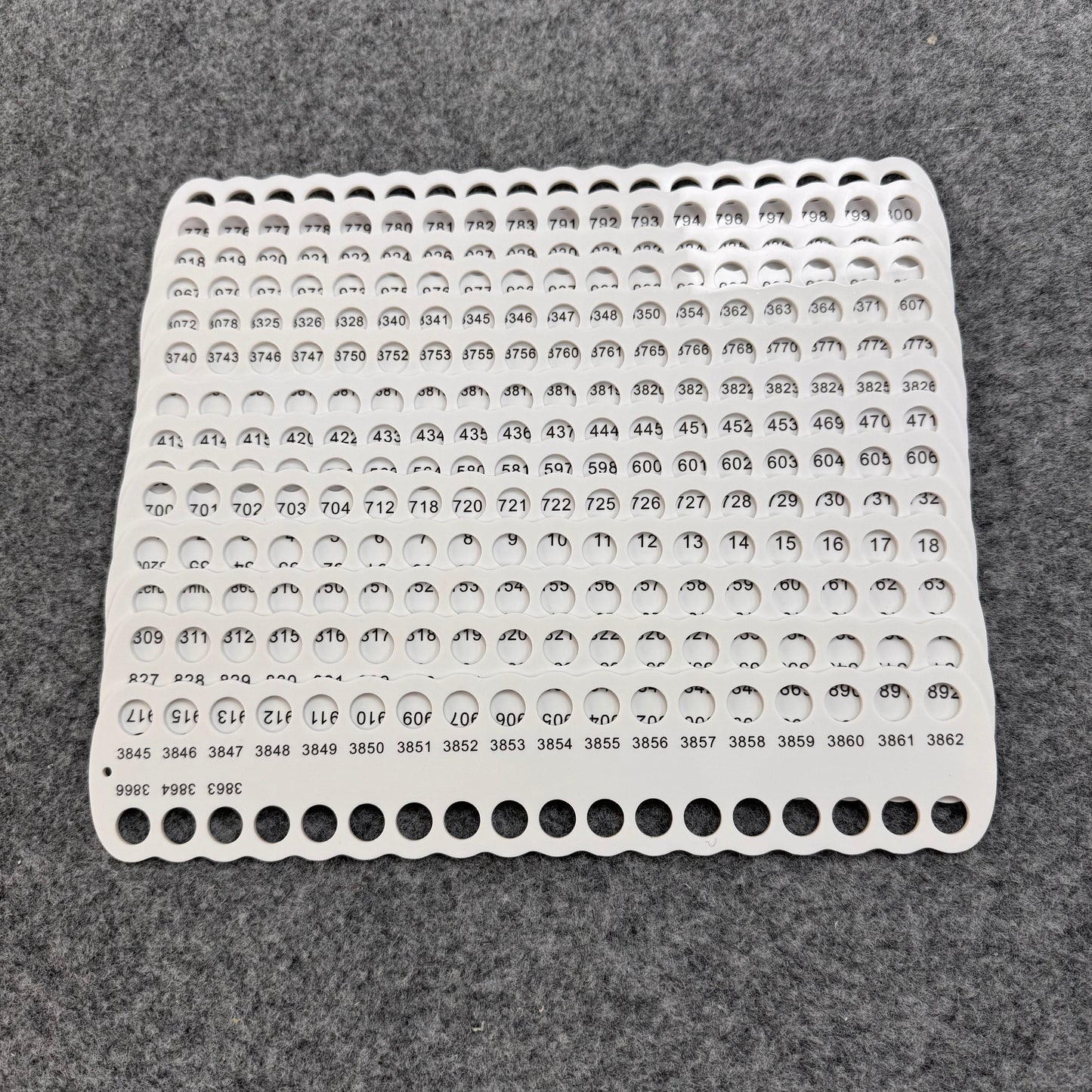 14-Piece Double-Sided Thread Organizer with 482 DMC Color Codes | Premium Embroidery Floss Holder with Pre-Labeled Color Numbers (Acrylic Material)