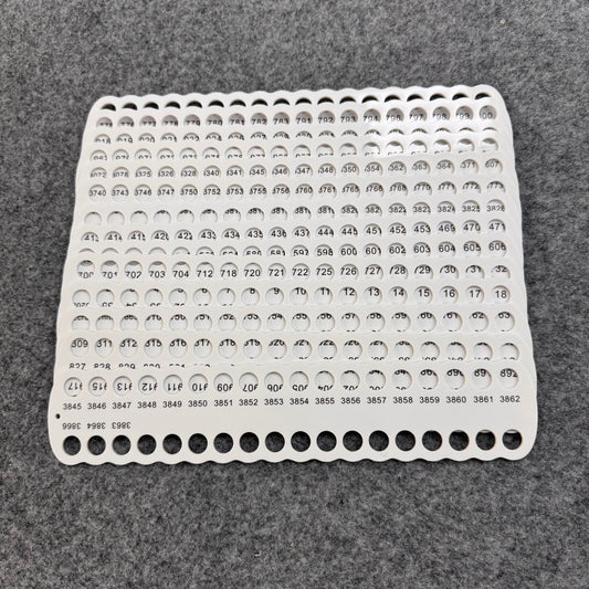 14-Piece Double-Sided Thread Organizer with 482 DMC Color Codes | Premium Embroidery Floss Holder with Pre-Labeled Color Numbers (Acrylic Material)