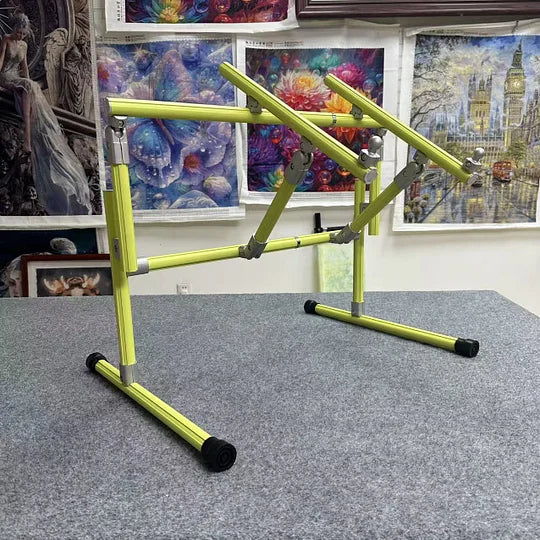 【Suitable for Sofa Use】 Cross Stitch Aluminum Stand, Adjustable 25-60cm(9.84-23.62 inches) Height, 70-50cm (27.56-19.69 inches) Base, Aluminum Alloy, Tiltable & Width Adjustable, Bed & Table Use, Strong Load Capacity