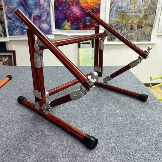【Third Generation】Bed Embroidery Frame Stand for Cross Stitch, Adjustable 25-60cm (9.84-23.62 inches) Height, 70-50cm(27.56-19.69 inches) Base, Aluminum Alloy, Tiltable & Width Adjustable, Bed & Table Use, Strong Load Capacity