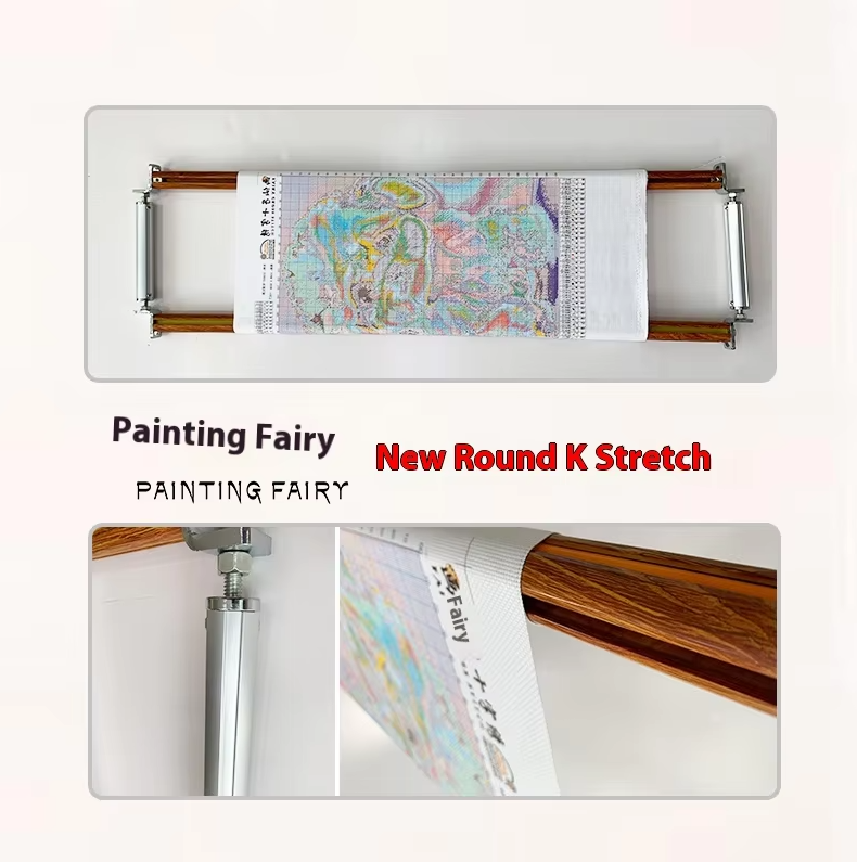 [OK Frame] Professional Cross Stitch Aluminum Scroll Frame – Ultra Tight Fabric, Durable Aluminum Alloy Scroll attachments