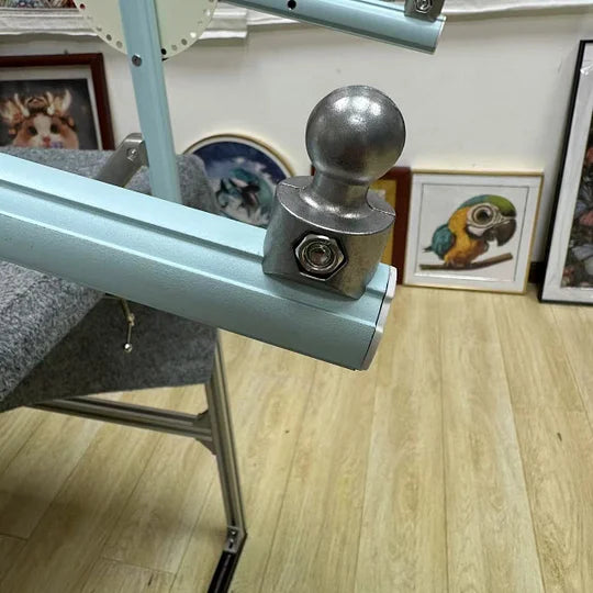 upgrade and reinforce【Third Generation】Aluminum Alloy Table Side Embroidery Hoop Stand - Adjustable Tilt Angle & Width, Heavy-Duty Base for Desk Mounting, Stable Embroidery Frame Holder Fits Most Desks