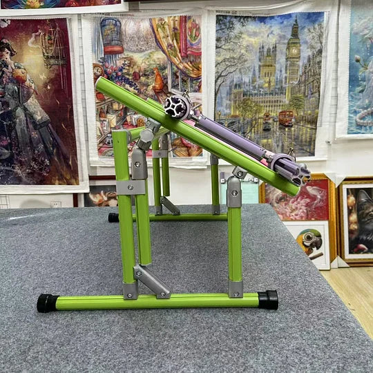 【Suitable for Sofa Use】 Cross Stitch Aluminum Stand, Adjustable 25-60cm(9.84-23.62 inches) Height, 70-50cm (27.56-19.69 inches) Base, Aluminum Alloy, Tiltable & Width Adjustable, Bed & Table Use, Strong Load Capacity