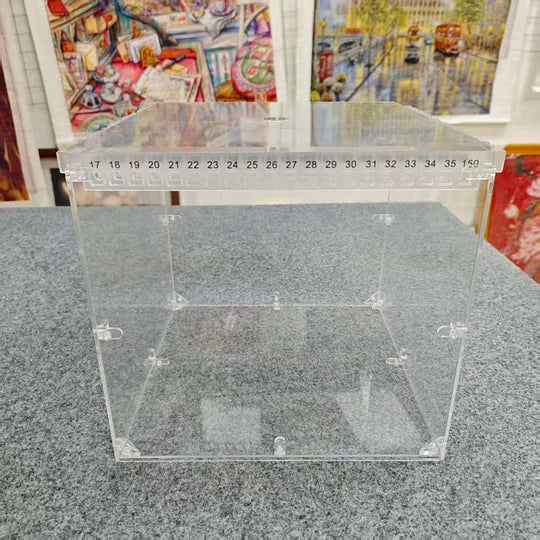 Clear Acrylic Floss Hanger Storage Box– 25 Clear Hangers–Cross Stitch Thread Organizer Gift Present for Stitchers