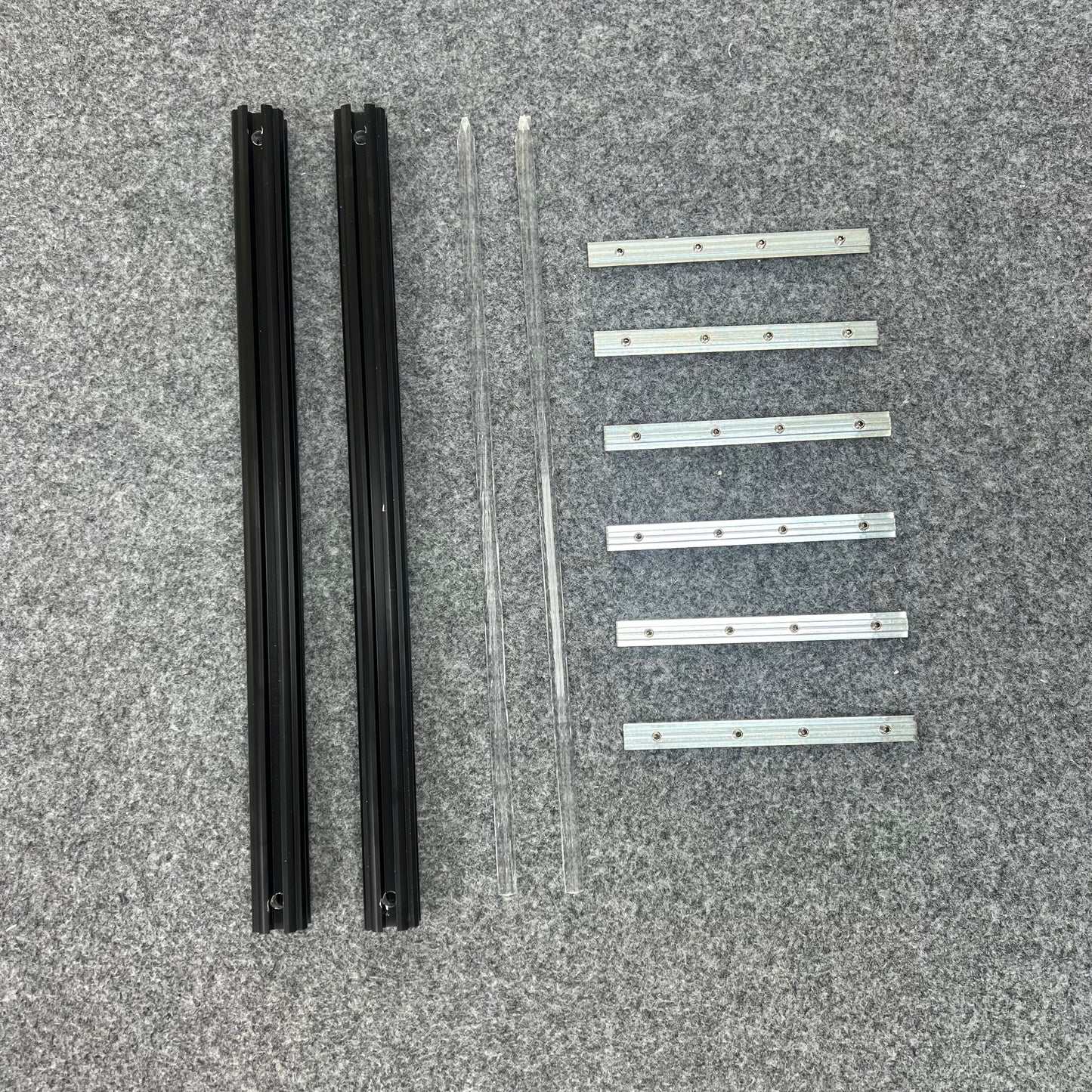 Aluminum Alloy Scroll Embroidery Frame - Extension Accessories (Including 2pcs Aluminum Alloy Crossbars + 2pcs Transparent Acrylic Rods + 6pcs Extension Fittings)