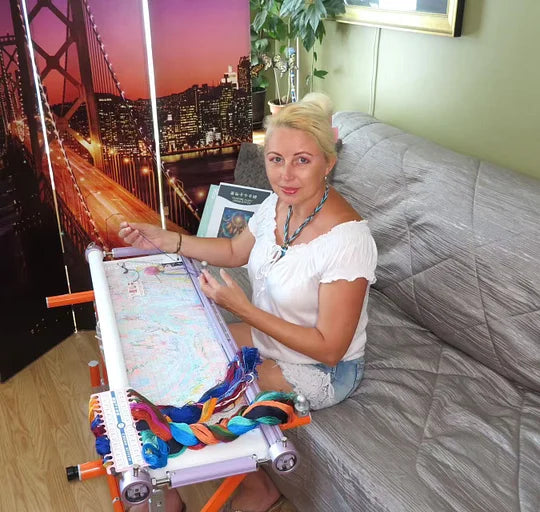 【Recommend】[Scroll Frame with Adjustable Width | Extendable Scroll Frame] Adjustable Aluminum Alloy Scroll Frame for Cross Stitch | Extra Thick, Extendable Embroidery Frame with Adjustable Width and Length