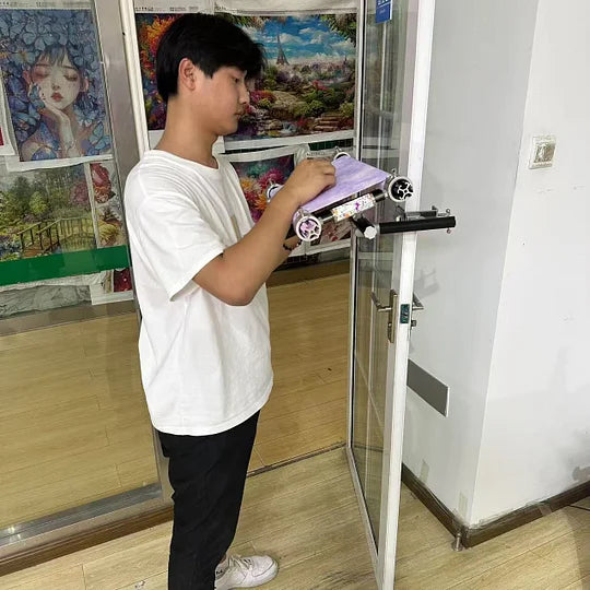 Portable Adjustable Mini Cross Stitch Frame Stand – Lightweight Aluminum Alloy Embroidery Hoop Holder for Table, Chair, or Bench – Fits Plastic, Wooden & Small Hoops – Travel-Friendly & Easy to Install