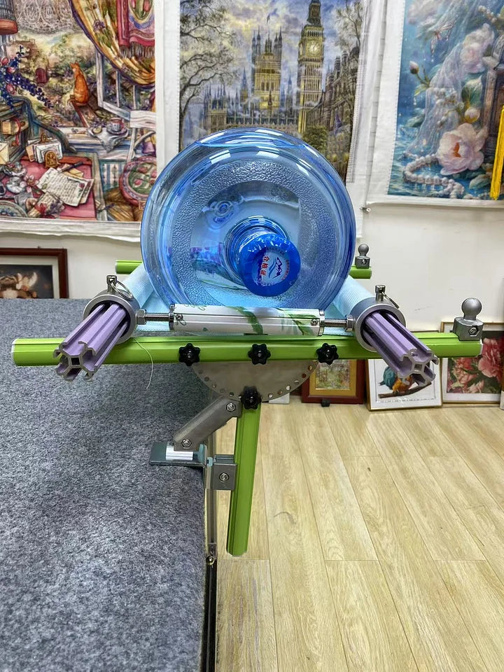 upgrade and reinforce【Third Generation】Aluminum Alloy Table Side Embroidery Hoop Stand - Adjustable Tilt Angle & Width, Heavy-Duty Base for Desk Mounting, Stable Embroidery Frame Holder Fits Most Desks