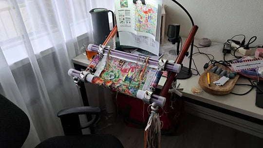 upgrade and reinforce【Third Generation】Aluminum Alloy Table Side Embroidery Hoop Stand - Adjustable Tilt Angle & Width, Heavy-Duty Base for Desk Mounting, Stable Embroidery Frame Holder Fits Most Desks