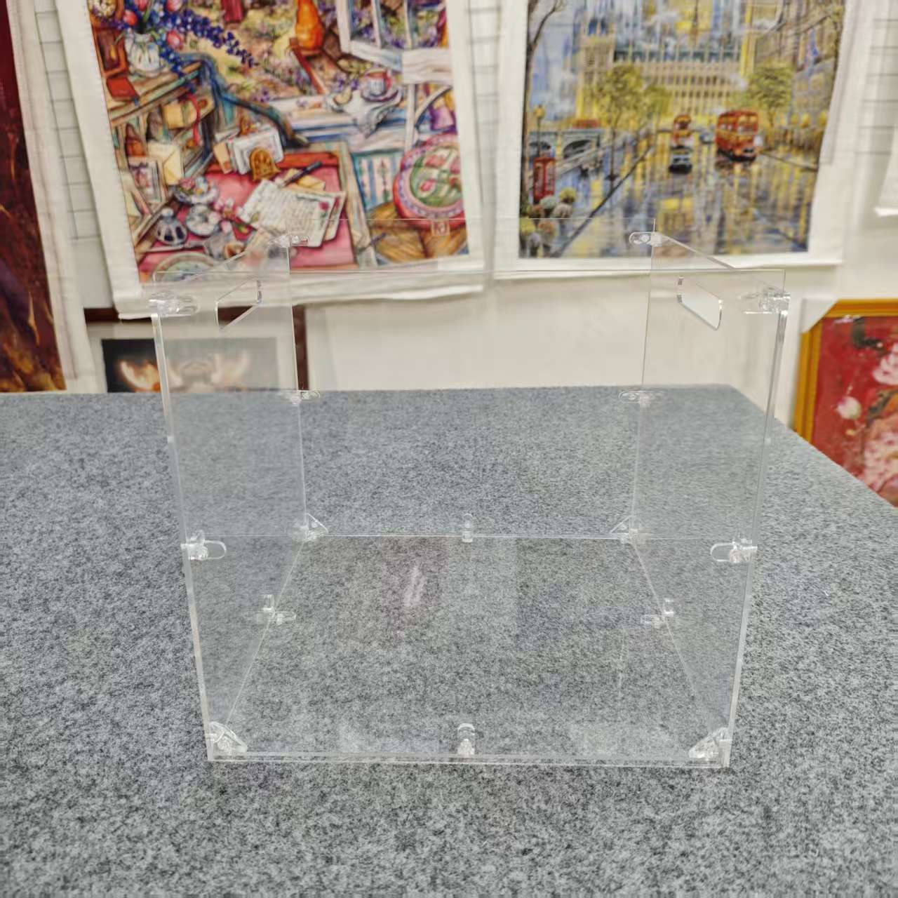 Clear Acrylic Floss Hanger Storage Box– 25 Clear Hangers–Cross Stitch Thread Organizer Gift Present for Stitchers