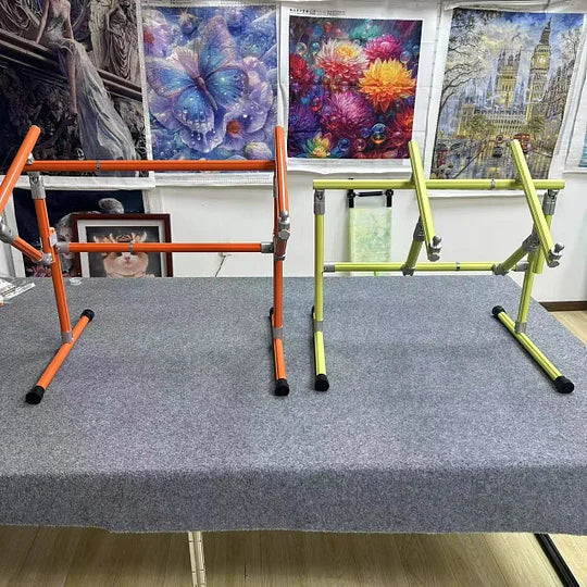 【Third Generation】Bed Embroidery Frame Stand for Cross Stitch, Adjustable 25-60cm (9.84-23.62 inches) Height, 70-50cm(27.56-19.69 inches) Base, Aluminum Alloy, Tiltable & Width Adjustable, Bed & Table Use, Strong Load Capacity