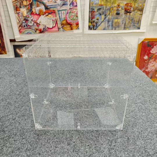 Clear Acrylic Floss Hanger Storage Box– 25 Clear Hangers–Cross Stitch Thread Organizer Gift Present for Stitchers