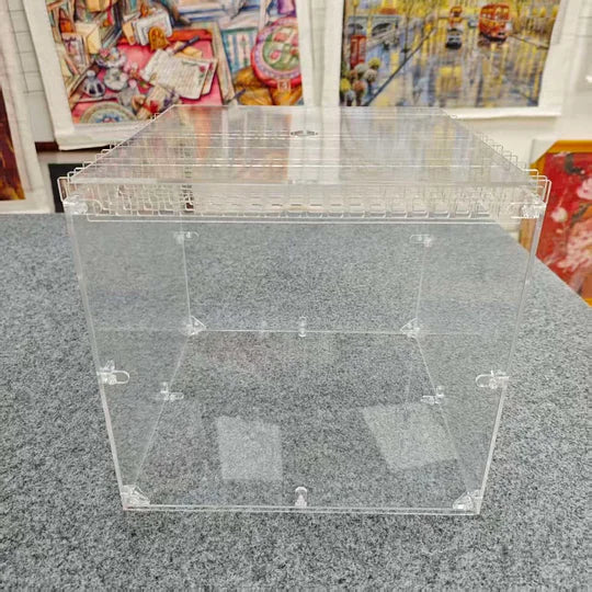 Clear Acrylic Floss Hanger Storage Box– 25 Clear Hangers–Cross Stitch Thread Organizer Gift Present for Stitchers