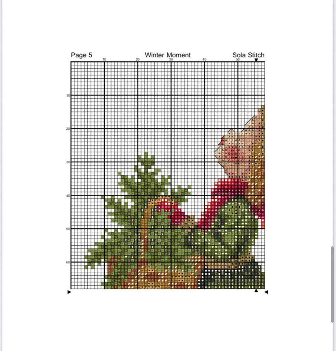 Winter Scene Cross Stitch Pattern: DIY Home Decor (PDF + Saga Downloadable Chart)