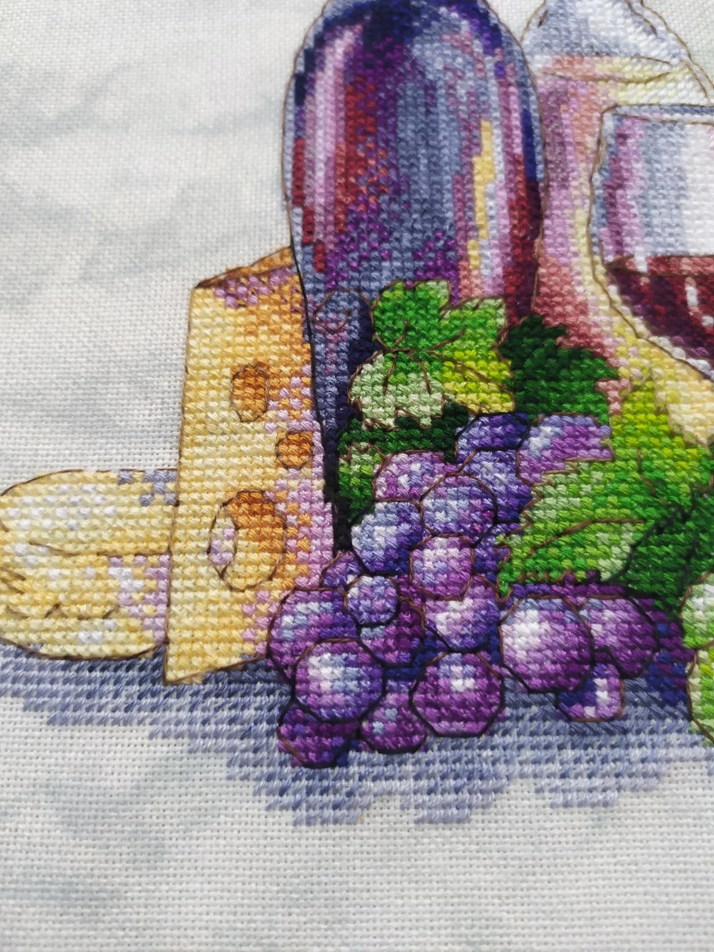 Cross Stitch Pattern "Italian Cuisine. Wine" DMC Embroidery Chart Printable PDF Instant Download