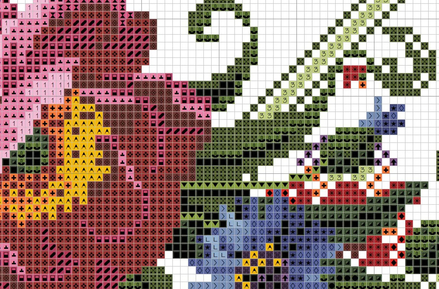 Tablecloth with red roses Cross Stitch Pattern Kitchen Table Runner Cross Stitch Pattern Kitchen Decor Hand Embroidery Counted cross stitch