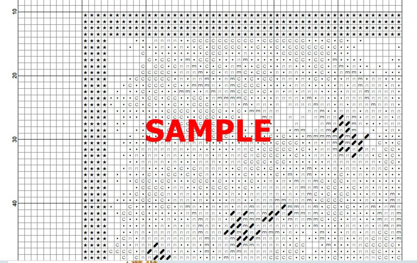 Cross Stitch Pattern, Autumn Village,Victorian Style, Summer Cotage,Pdf , Instant Download