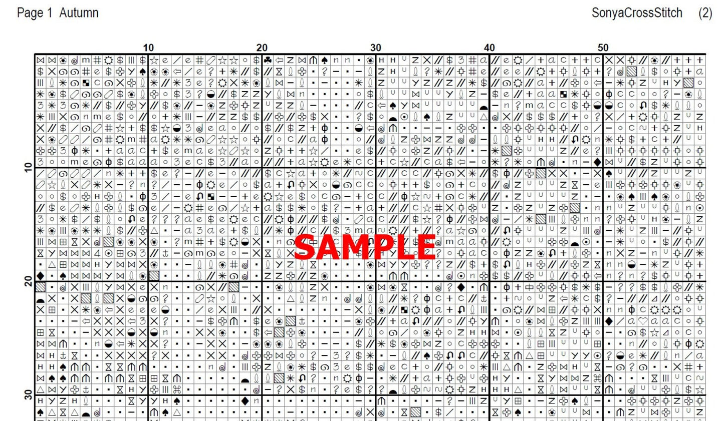 Cross Stitch Pattern,Autumn,xstitch,Pattern Keeper,Embroidery, Pdf,Instant Download