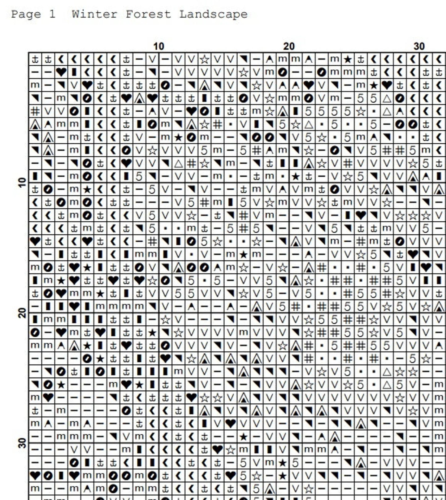 Cross Stitch Pattern,Winter Forest Landscape,Wild Life,Snowy Mountain,Nature X Stitch Chart,Snowy Park,Winter Vibes,Full Coverage,Pdf
