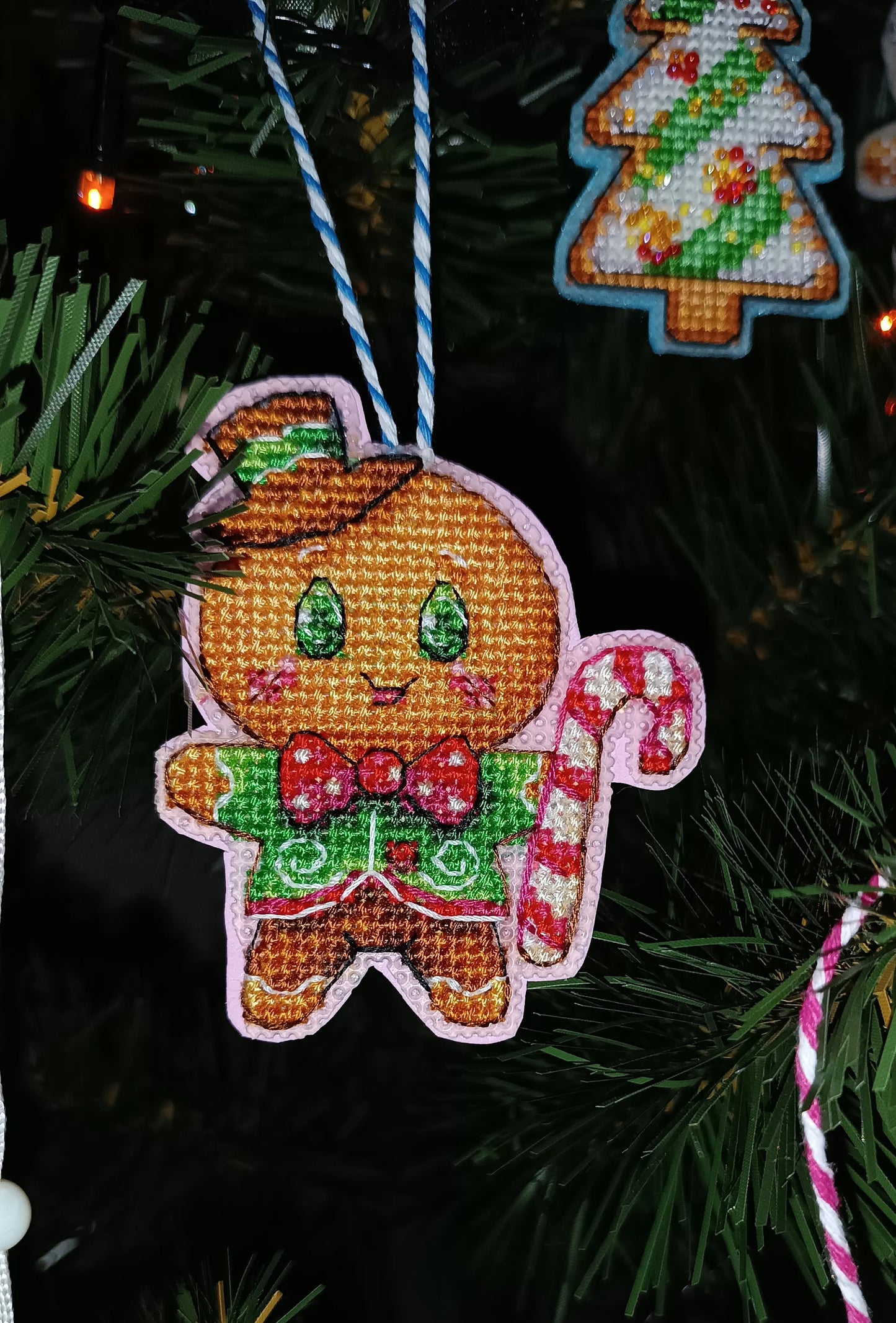 Cross Stitch Pattern Christmas Decor Gingerbread Spirit DMC Chart Printable PDF Instant Download