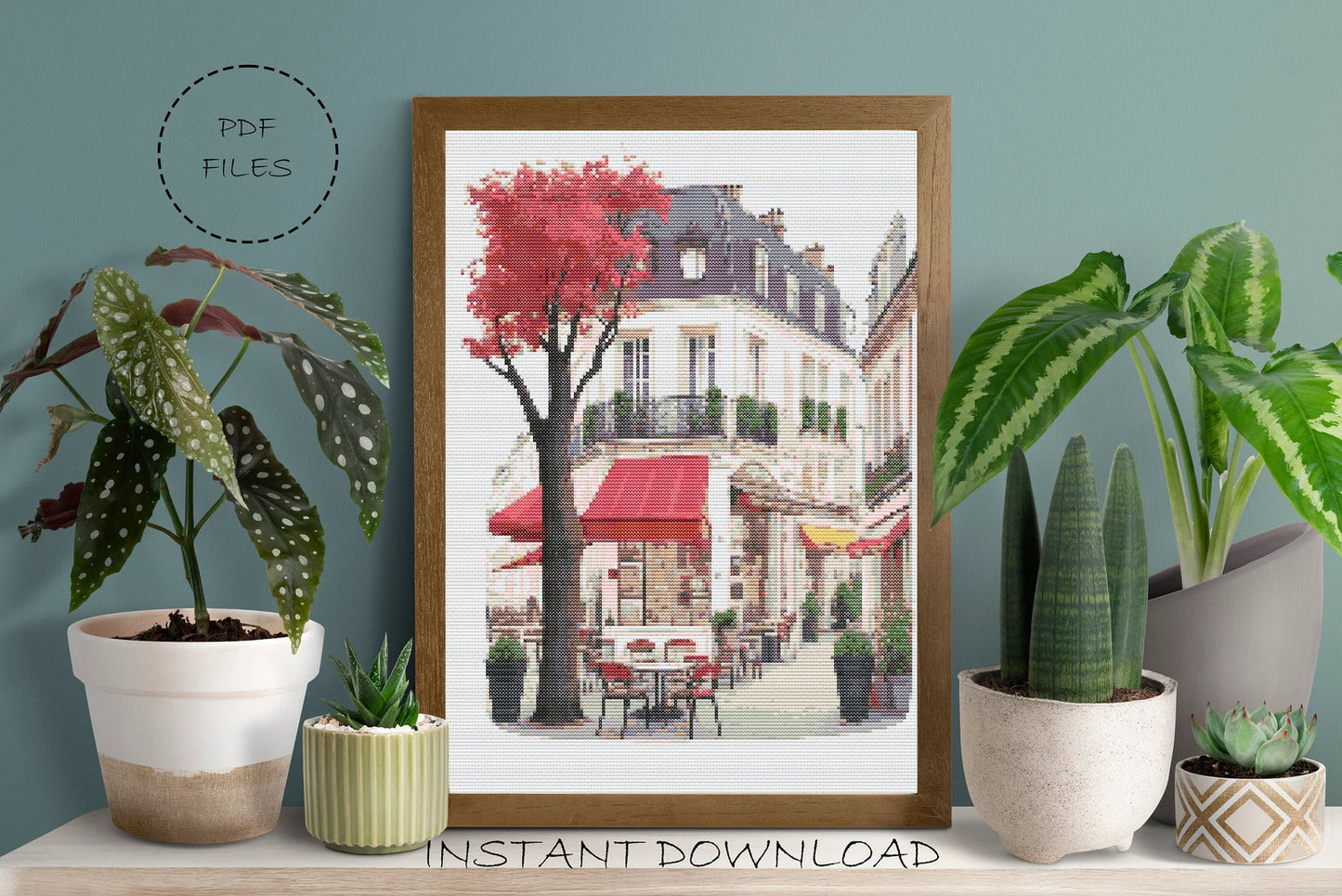 Landscape Cross Stitch Pattern | Landscape Cross Stitch | Embroidery Pattern | Cross Stitch Kit | Paris Cross Stitch | Instant Download PDF