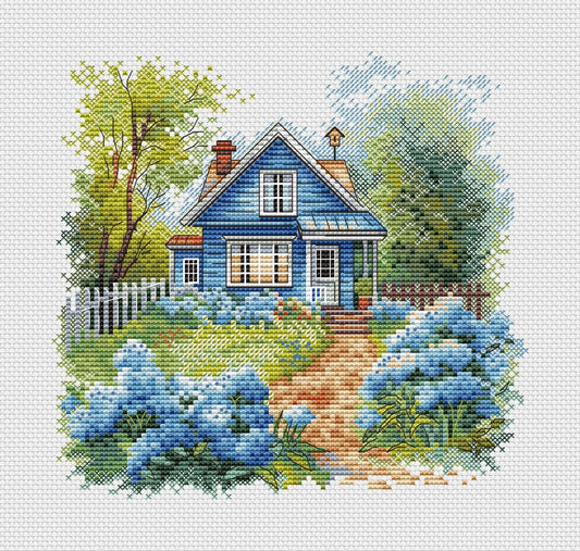 Garden Flower PDF Pattern Cross Stitch Nature House StitchBoom Embroidery Instant Digital Download