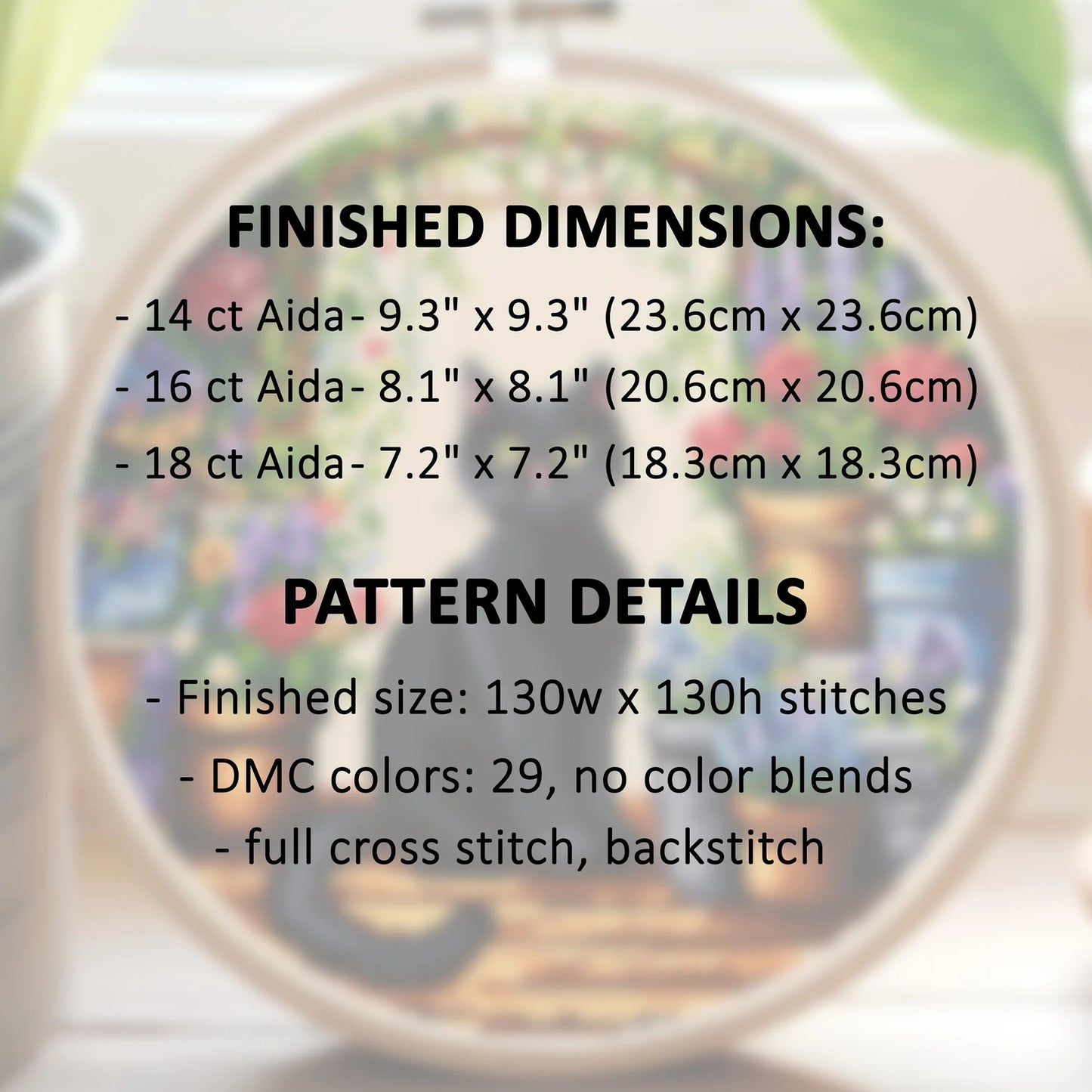 Set of Two Black Cat Cross Stitch Pattern, Cat Cross Stitch, punto de cruz, Cross Stitch Pattern Flower, punto de cruz