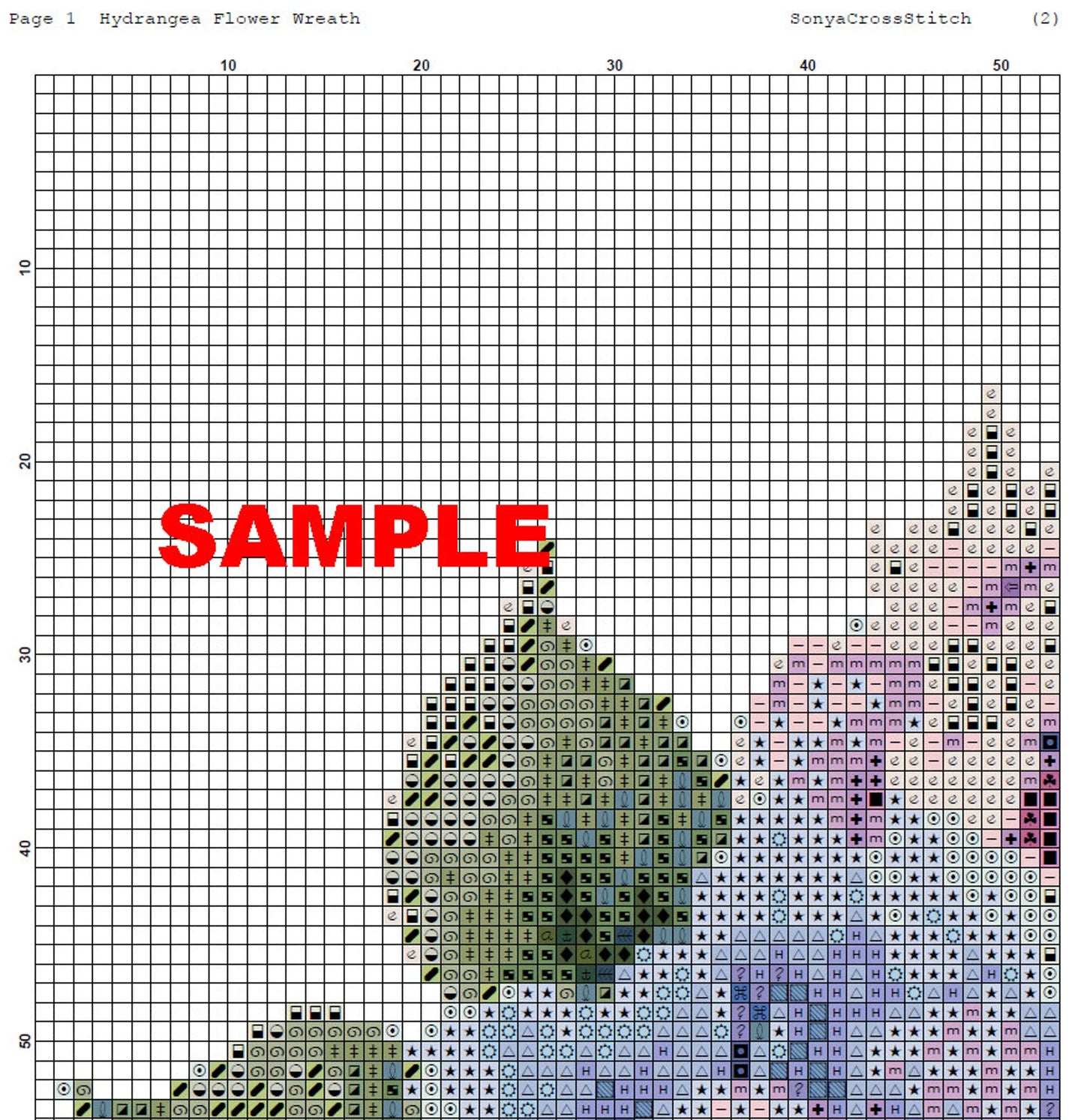 Hydrangea Flower Cross Stitch Pattern,Hortensia Flowers,Embroidery,XStitch,Pattern Keeper,Pdf,Instant Download