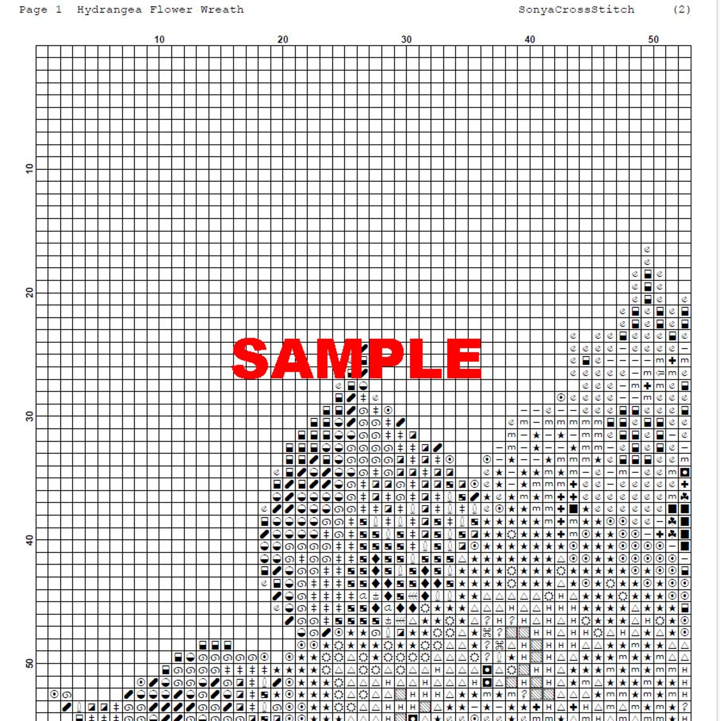 Hydrangea Flower Cross Stitch Pattern,Hortensia Flowers,Embroidery,XStitch,Pattern Keeper,Pdf,Instant Download