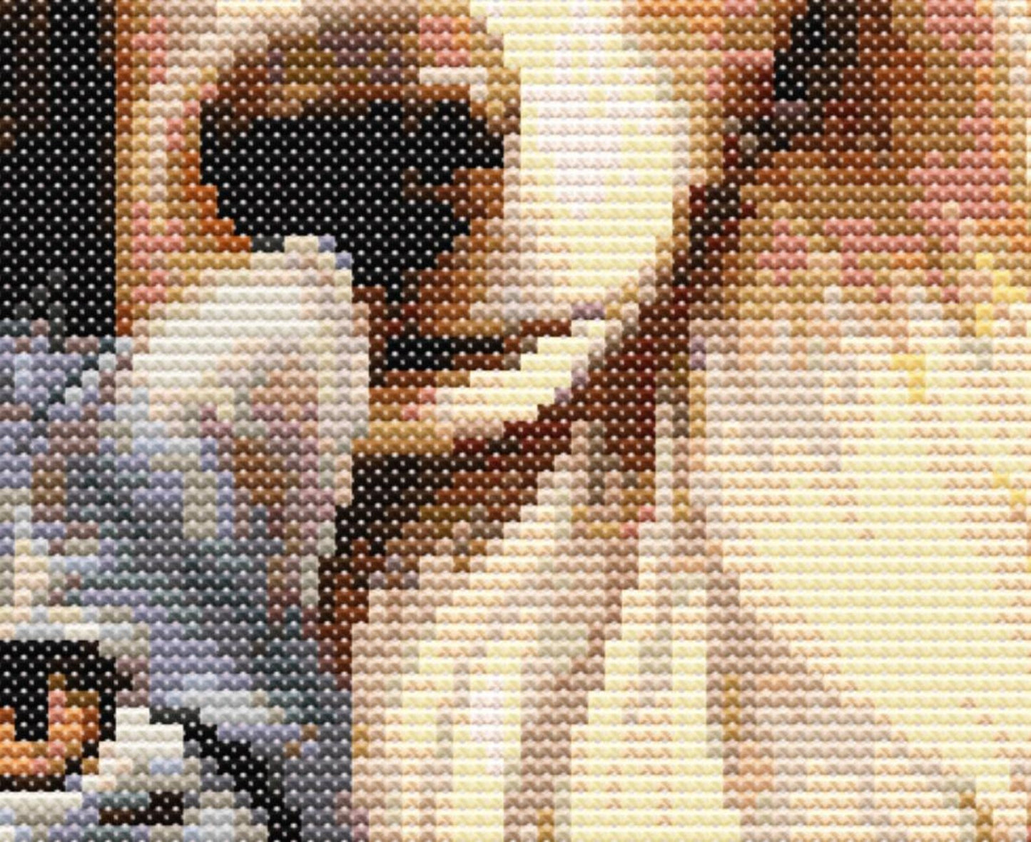 Cuddling Cat and Dog Cross Stitch Sewing Modern Embroidery Pattern Instant DMC Download Funny Snarky Cute Kitten Ying Yang Dog Puppy