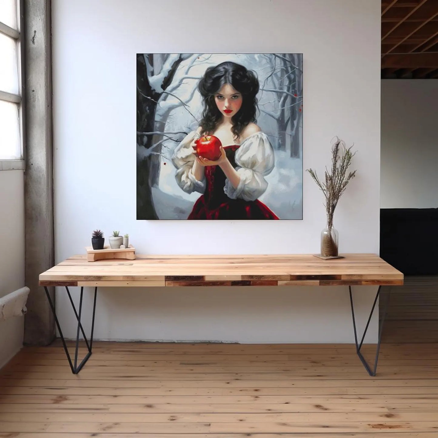Cross stitch pattern Snow White PDF, fantasy, fairytale, princess cross stitch, instant download, hand embroidery, magic, home decor