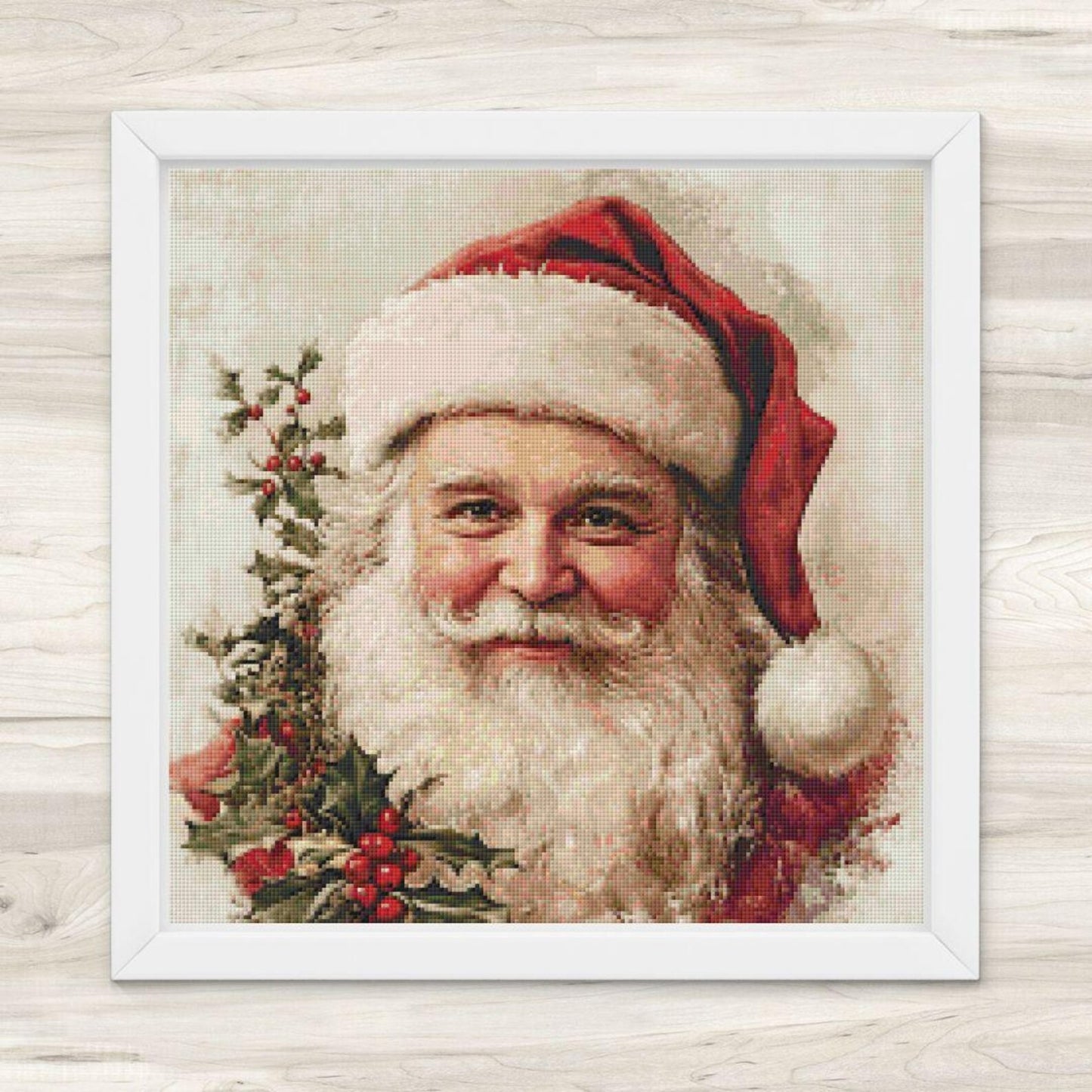 Cross Stitch Pattern: Vintage Santa Claus Motif 7 - PDF Instant Download