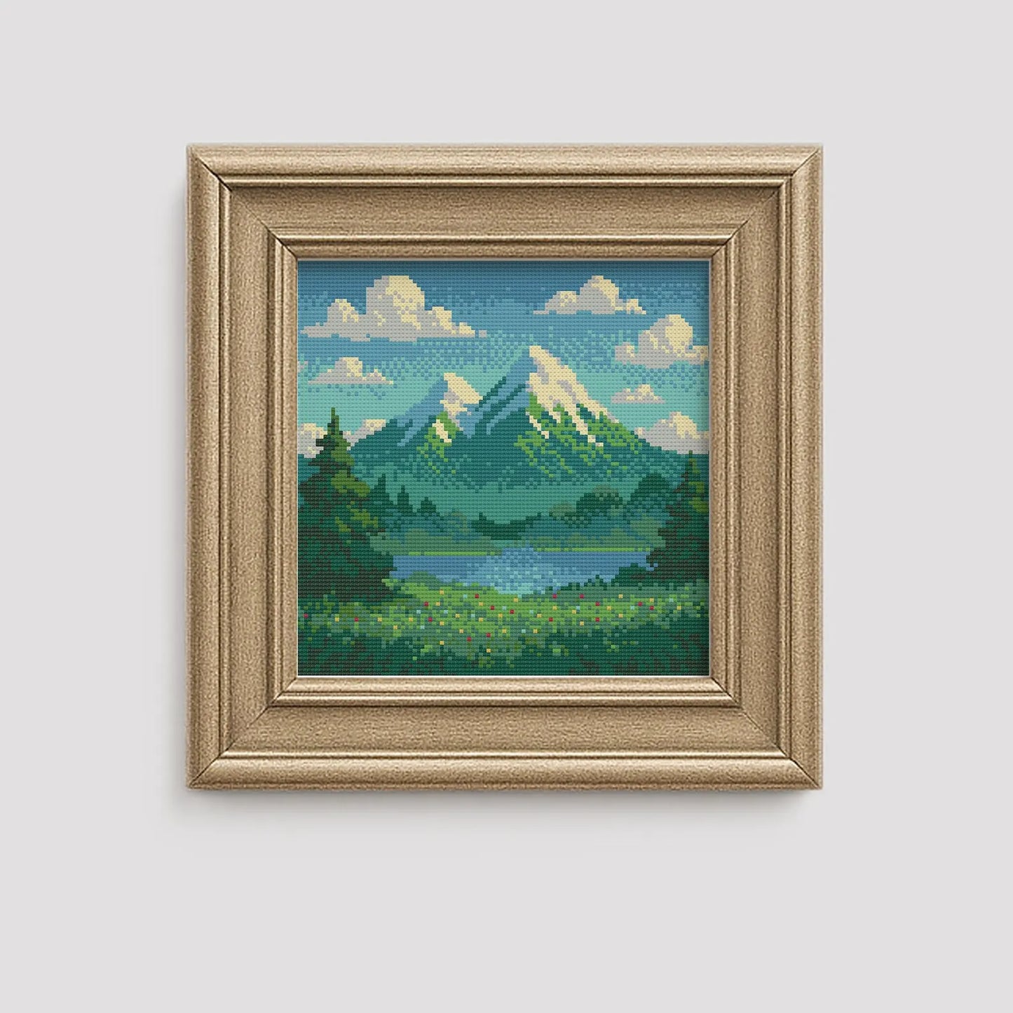 Mini Mountain Cross Stitch Pattern | Landscape Cross Stitch Chart Download | Nature Cross Stitch Patterns | Counted Cross Stitch PDF
