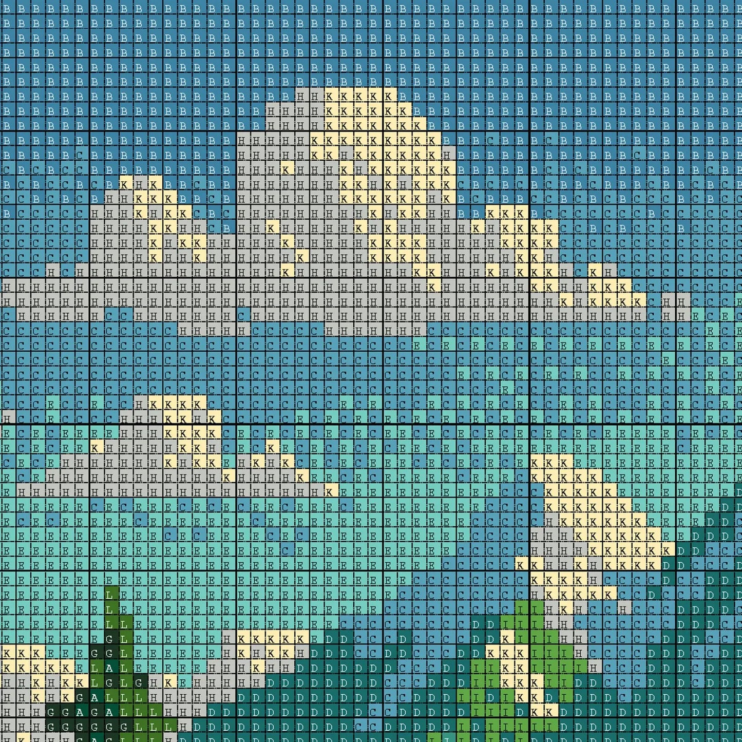 Mini Mountain Cross Stitch Pattern | Landscape Cross Stitch Chart Download | Nature Cross Stitch Patterns | Counted Cross Stitch PDF