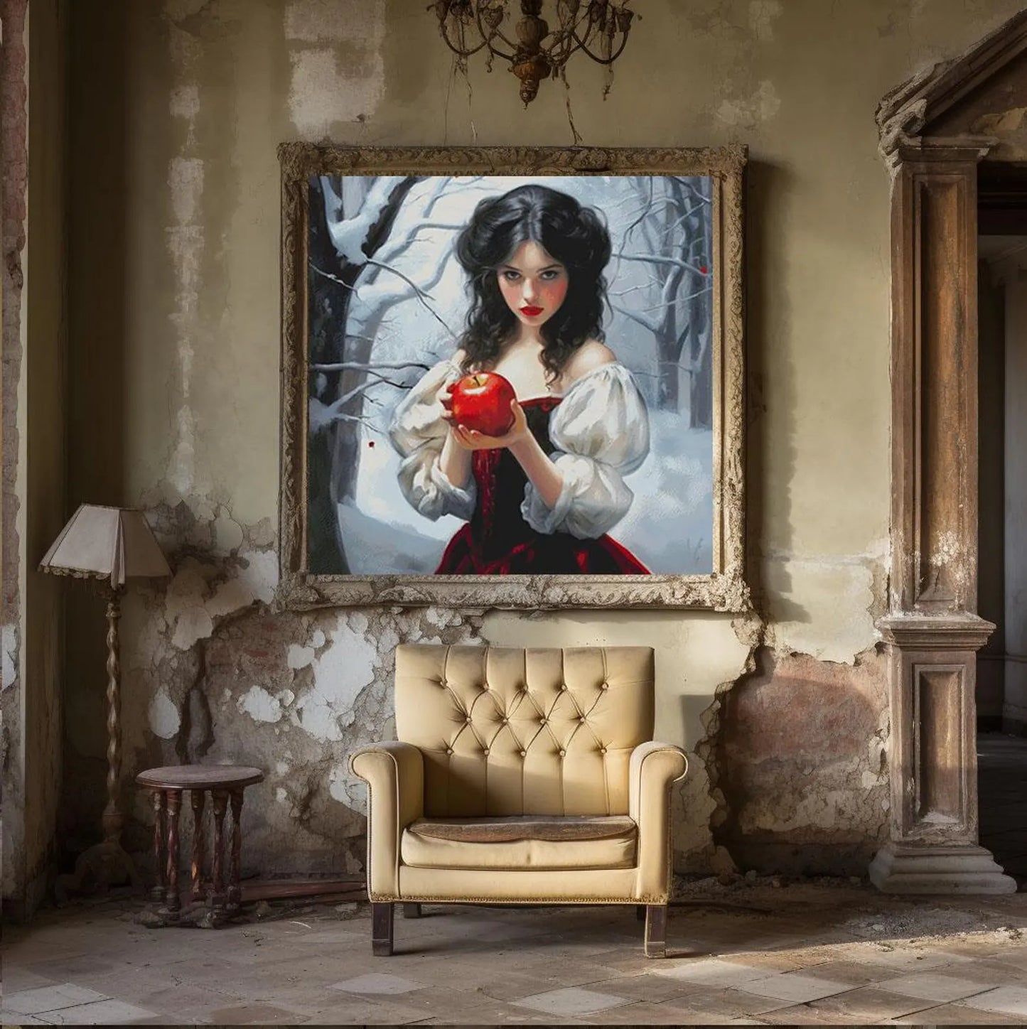 Cross stitch pattern Snow White PDF, fantasy, fairytale, princess cross stitch, instant download, hand embroidery, magic, home decor