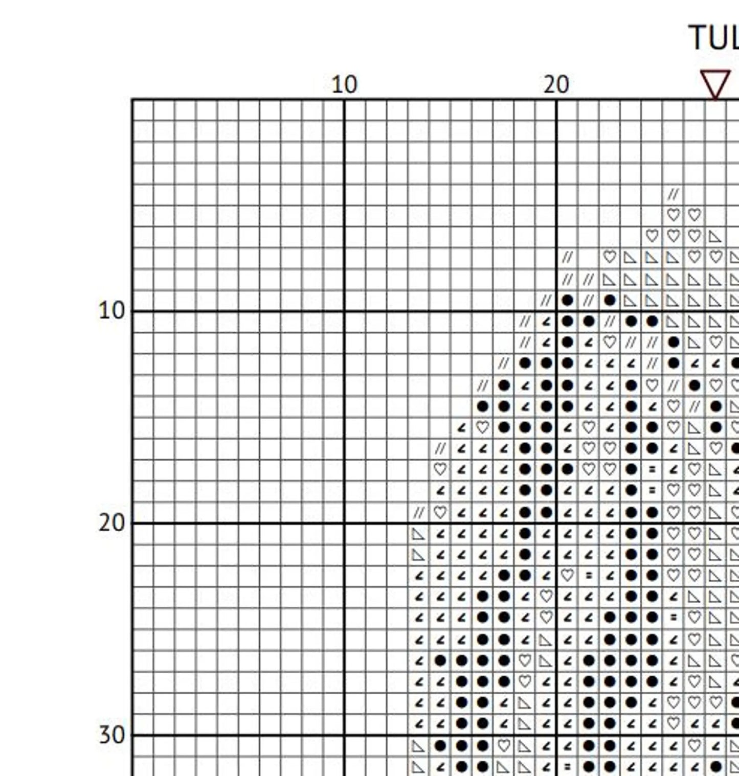 Tulip Flower Digital Cross Stitch Pattern | PDF | Hand Embroidery Pink Tulip Design | DIY Crafts