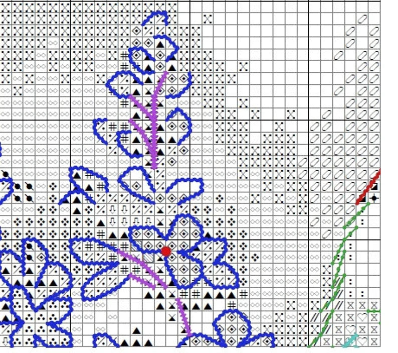 Chickadees and Lilacs Counted Cross Stitch PDF Embroidery Needlepoint chart Animal Cross Stitch Bird Pattern Summer Landscape Flower Pattern