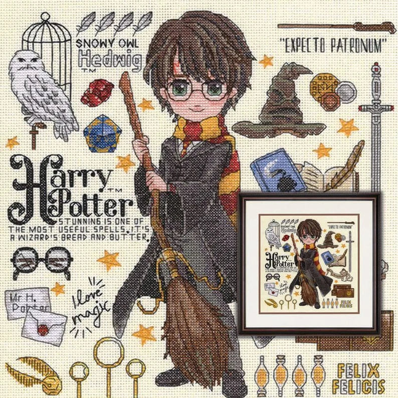 Cross Stitch Pattern Keeper Markup PDF + SAGA Digital Cross Stitch Pattern Harry Potter Sampler Chart Embroidery Movie Magical Potions