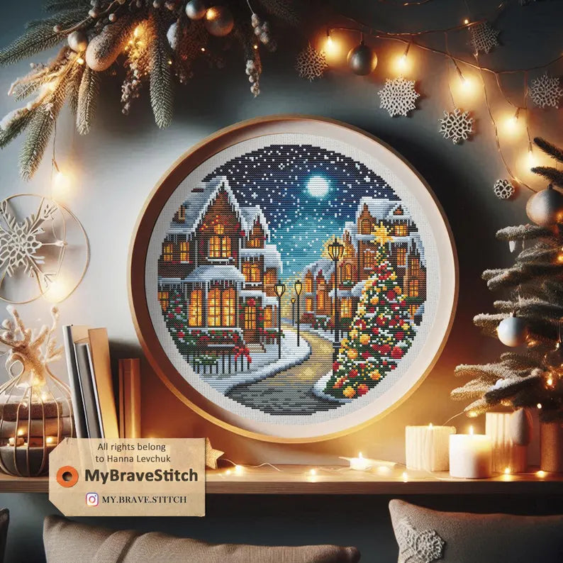 Christmas Cross Stitch Pattern, Winter Cross Stitch, Cross stitch pattern