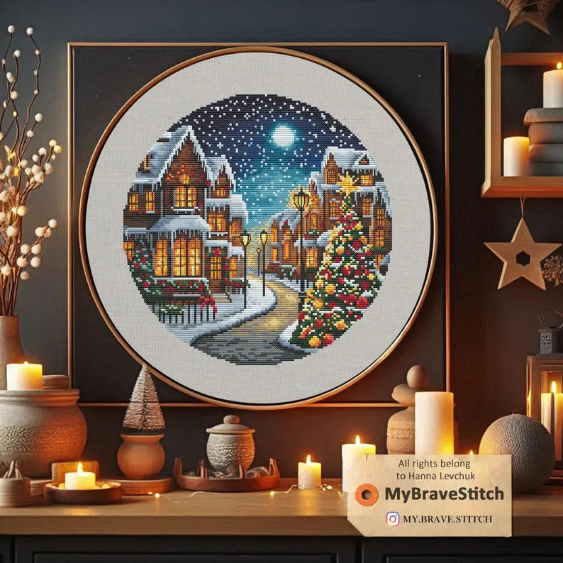 Christmas Cross Stitch Pattern, Winter Cross Stitch, Cross stitch pattern