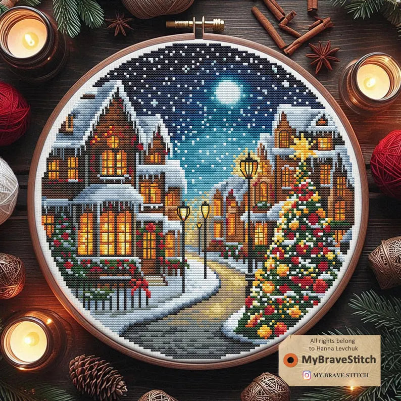 Christmas Cross Stitch Pattern, Winter Cross Stitch, Cross stitch pattern