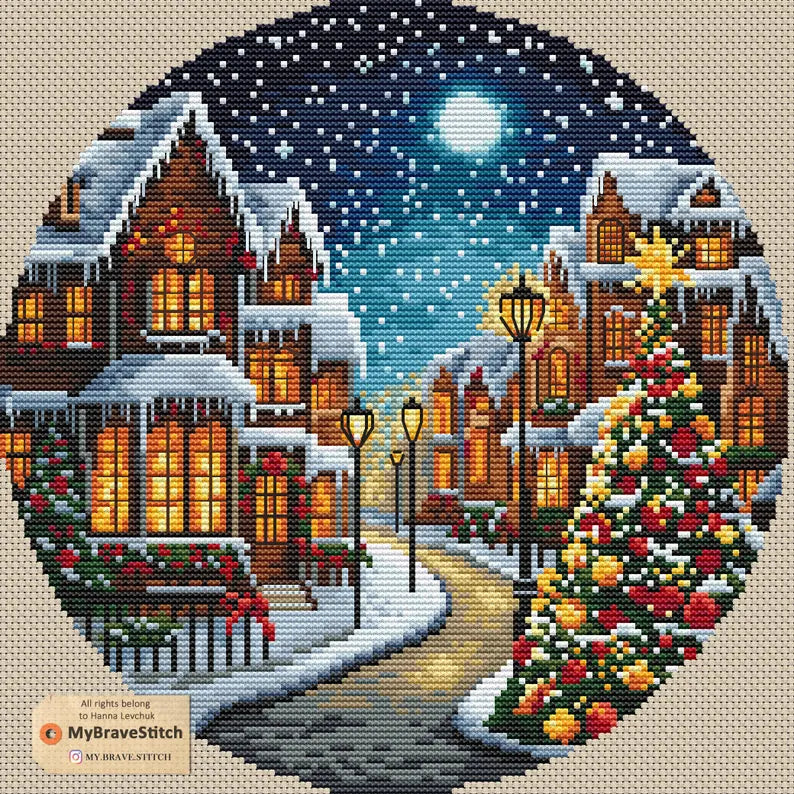 Christmas Cross Stitch Pattern, Winter Cross Stitch, Cross stitch pattern