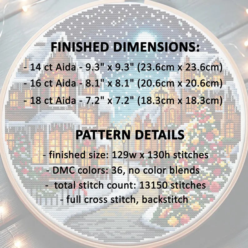 Christmas Cross Stitch Pattern, Winter Cross Stitch, Cross stitch pattern