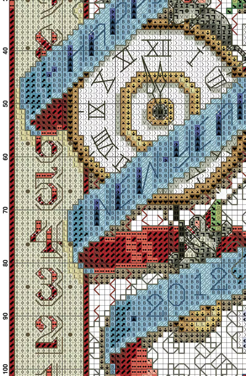 Cross stitch pattern Winter Sampler| Instant download |PDF Christmas embroidery