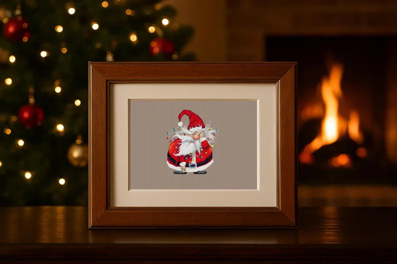 Cute Santa Cross Stitch Pattern | Cozy Christmas Decor | Beginner Cross Stitch | Modern Holiday Embroidery | Holiday Stitch | Santa Decor