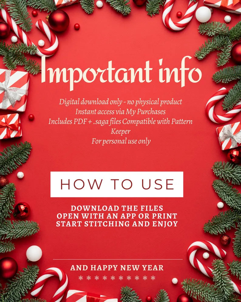 Cute Santa Cross Stitch Pattern | Cozy Christmas Decor | Beginner Cross Stitch | Modern Holiday Embroidery | Holiday Stitch | Santa Decor