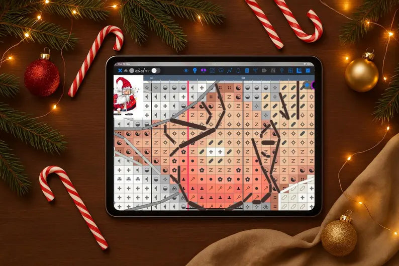 Cute Santa Cross Stitch Pattern | Cozy Christmas Decor | Beginner Cross Stitch | Modern Holiday Embroidery | Holiday Stitch | Santa Decor