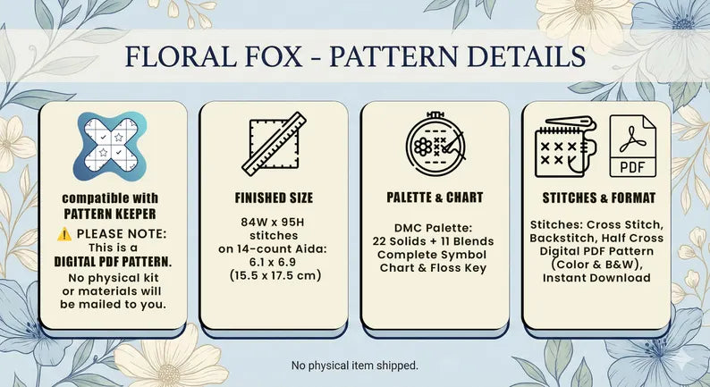 Winter Mouse Snowy Animal Cross Stitch Pattern PDF Downloadable Needlework Chart Digital Download